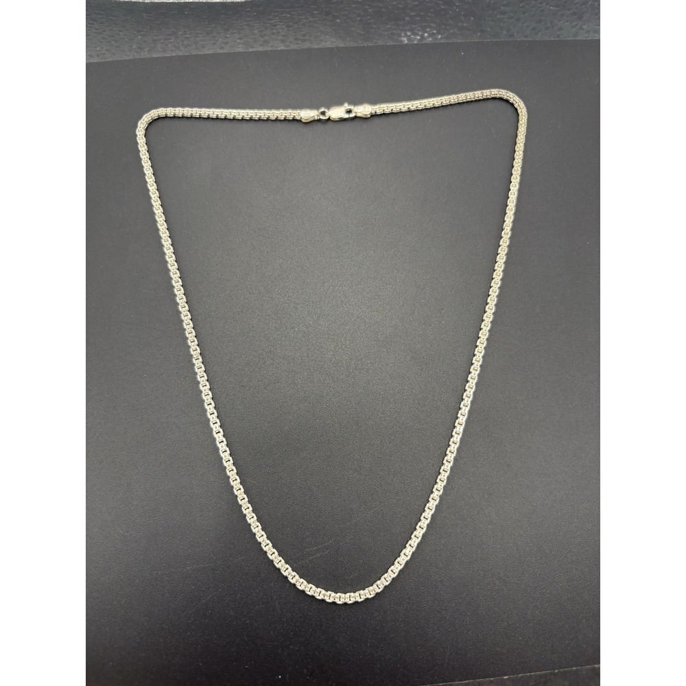 EUC 18" Sterling Silver Box Chain Necklace 11G F17